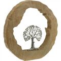 Baum Tischdeko Holz zum Stellen Mangoholz Natur, Metall 32×5×34cm