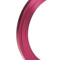 Floristik24 Aluminium Flachdraht Pink 5mm x 1mm 2,5m