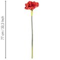 Kunstblume Amaryllis Rot Langer Stiel für Vase und Gesteck 77cm | Floristik24.de