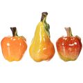 Floristik24 Künstliches Obst Set Apfel Birne Dekorationsartikel Herbst 12cm 3St