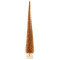 Floristik24 Deko Tannenbaum künstlich schlank mit Holzfuß 40cm 3St