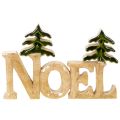 Weihnachtsdeko Noel Aufsteller mit zwei Tannen 18cm | Floristik24.de