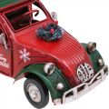 Floristik24 Weihnachtsdeko Auto Weihnachtsauto Vintage Rot L17cm