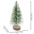 Künstliche Mini-Tannenbäume als Tischdeko für Weihnachten beschneit 6cm 12St | Floristik24.de