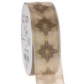 Floristik24 Dekoband mit Sternen Geschenkband mit formstabiler Kante 40mm 20m