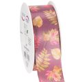 Floristik24 Dekoband mit Herbstlaub Motiv 40mm 15m