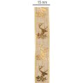 Dekoband Hirsch Weihnachtsband 15mm 15m | Floristik24.de