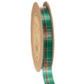 Floristik24 Geschenkband kariert für Weihnachtsgeschenke 15mm 20m