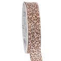 Floristik24 Geschenkband mit Animal Print Leopard 25mm 18m