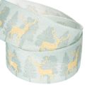 Geschenkband mit Rentieren und Tannenbäumen 40mm 18m | Floristik24.de