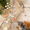 Dekoband Weihnachtswichtel auf Juteband Winterliches Motiv 60mm 10m | Floristik24.de