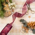 Schmuckband Sterne glitzernd für Weihnachtsdeko 40mm 15m | Floristik24.de