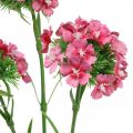 Floristik24 Künstliche Bartnelke Pink Kunstblumen Nelken 55cm Bund à 3St