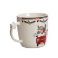 Becher Keramik Weihnachtsmotiv Auto mit Geschenken 9cm | Floristik24.de