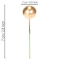 Goldene Beeren künstlich Kugeln am Draht für festliche Gestecke 2cm 48St | Floristik24.de
