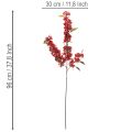 Künstlicher Zweig mit roten Beeren und Blättern 96cm | Floristik24.de