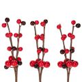 Floristik24 Künstlicher Zweig mit roten Beeren 15cm 6St