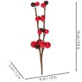 Künstlicher Zweig mit roten Beeren 15cm 6St | Floristik24.de