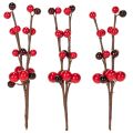 Künstlicher Zweig mit roten Beeren 15cm 6St | Floristik24.de
