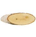 Birkenscheiben oval Natur Holzscheiben Deko 18-22cm 10St