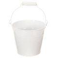 Floristik24 Blecheimer Weiß Ø14cm H12cm 6 St