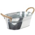 Blechschale oval Silber 30cm x