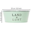 Blumenschale rund Pflanzkübel Mint Übertopf Metall 25×10cm | Floristik24.de