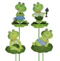 Floristik24 Blumenstecker Frosch 8cm L30cm 8St