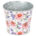 Floristik24 Blumentopf Frühlingsdeko Übertopf Metall Ø12cm H10,5cm