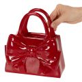 Deko Handtasche Vase mit Schleife glänzend 22cm | Floristik24.de