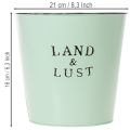 Blumentopf Vintage Pflanzkübel Mint Metalldeko Ø21,5×H16,5cm | Floristik24.de