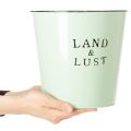 Blumentopf Vintage Pflanzkübel Mint Metalldeko Ø21,5×H16,5cm | Floristik24.de