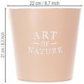 Blumentopf Zink Übertopf Metall Altrosa Ø22cm H21cm | Floristik24.de