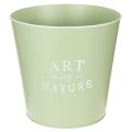 Floristik24 Blumentopf Zink Übertopf Metall Mintgrün Ø22cm H21cm