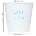 Blumentopf groß Weiß, Blau Metalldeko Übertopf Ø22×H21cm | Floristik24.de