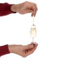 Sektflasche und Sektglas Anhänger-Set Weihnachtsbaum-Dekoration 14cm 2St | Floristik24.de