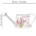 Deko Gießkanne Metall Lavendel Retro Garten 30×11×14,5cm | Floristik24.de