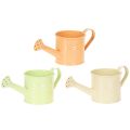 Floristik24 Deko Gießkannen Übertopf Metall Set 8-teilig, bunt, 16,5x7cm - Ideale Pflanzengefäße für Balkon & Küche