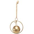 Deko Glocke Gold Schelle Hängedeko Metall Natur Ø14cm | Floristik24.de
