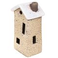 Deko Häuschen Keramik Creme Rot Grau 10/12/13,5cm 3 St | Floristik24.de