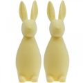 Floristik24 Deko Hase Deko-Osterhase Beflockt Hellgelb H29,5cm 2St