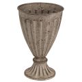 Floristik24 Deko Pokal Übertopf Antik Look Grau Braun Ø13cm H19cm