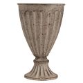 Deko Pokal Übertopf Antik Look Grau Braun Ø13cm H19cm | Floristik24.de