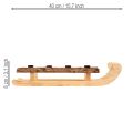 Deko Schlitten Holz Rinde 4 Stabkerzenhalter 40×12,5cm | Floristik24.de