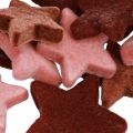 Deko Sterne beflockt Streudeko Burgund Braun Ø4/5cm 40 St | Floristik24.de