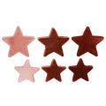Floristik24 Deko Sterne beflockt Streudeko Burgund Braun Ø4/5cm 40 St