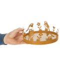 Deko-Tablett, Tischschmuck mit Vögeln, Frühlingsdeko Edelrost Ø20cm H8,5cm | Floristik24.de