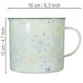 Deko Tasse Pflanztopf Mandala emailliert Ø13cm H12cm | Floristik24.de
