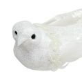 Deko-Taube Weiß am Clip 24cm
