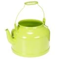 Floristik24 Deko-Teekanne Metall Apfelgrün - Blumen-Übertopf - Ø20cm H15cm - Vielseitige Gartendeko und Geschenkidee